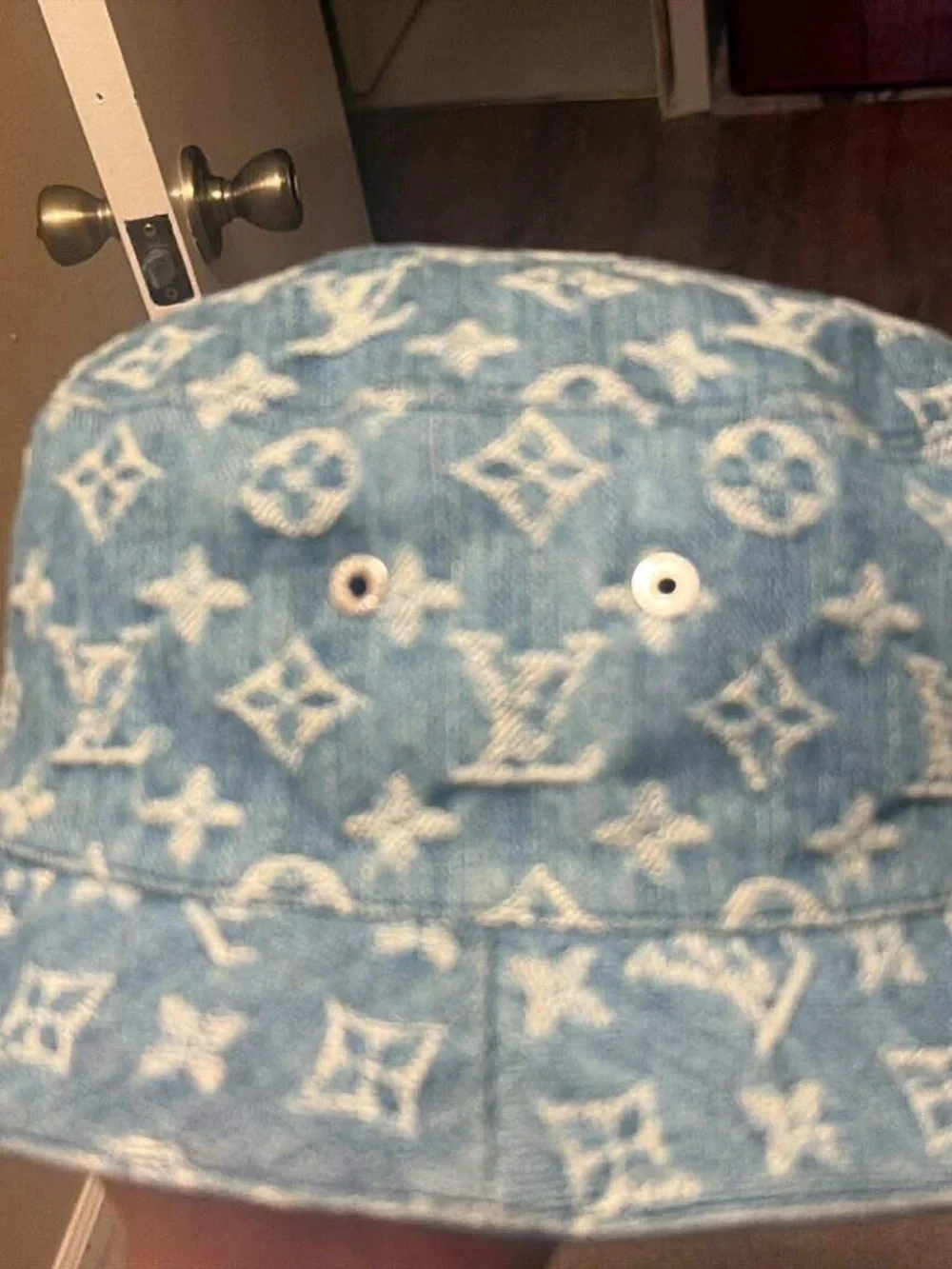 Louis Vuitton Denim Monogram Bucket Hat in Light Blue - Picture 3 of 6